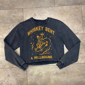 Country Deep Black Stylish Sweater